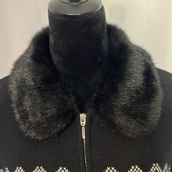 Style & Co. NWOT Macy’s L 100% Cotton detachable collar faux fur - Picture 5 of 7